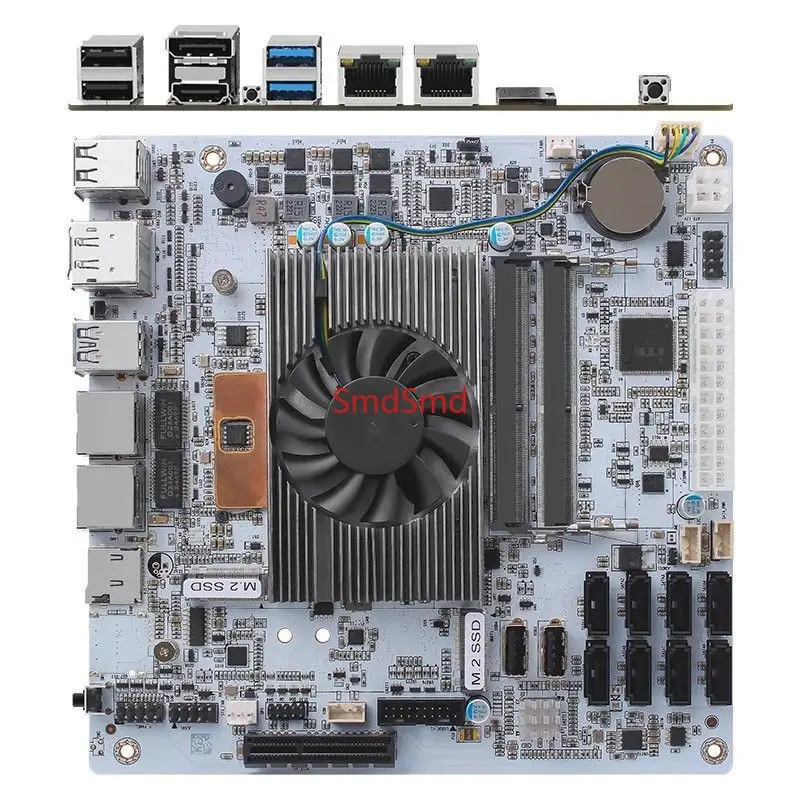 NAS Motherboard 8-Bay with i5-8265U ES, 8 SATA, Dual M.2, DDR4 for Home Office Storage