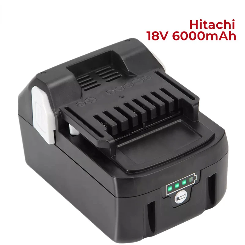 

18V 6000mAh Lithium ion Rechargeable Cordless Drill Power Tool battery for Hitachi BCL1815 EBM1830 BSL1840 Battery LED display