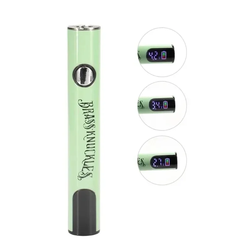 2 قطعة السجائر الإلكترونية قلم Vape BK 900mah الجهد بطارية متغيرة مع شاشة USB-C شحن Ecig لعربات خراطيش الخيط 510