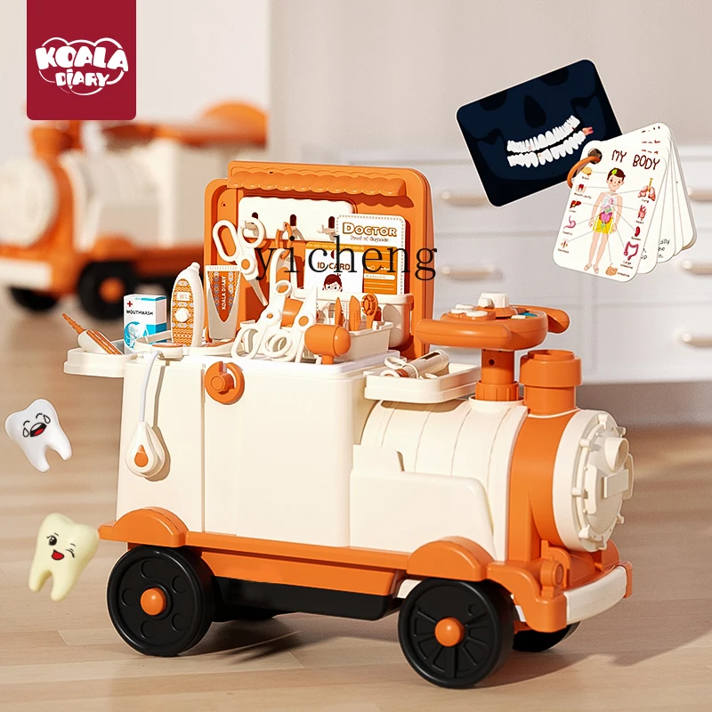 

ZZ children's play house can take a small train girl educational toy set medical box