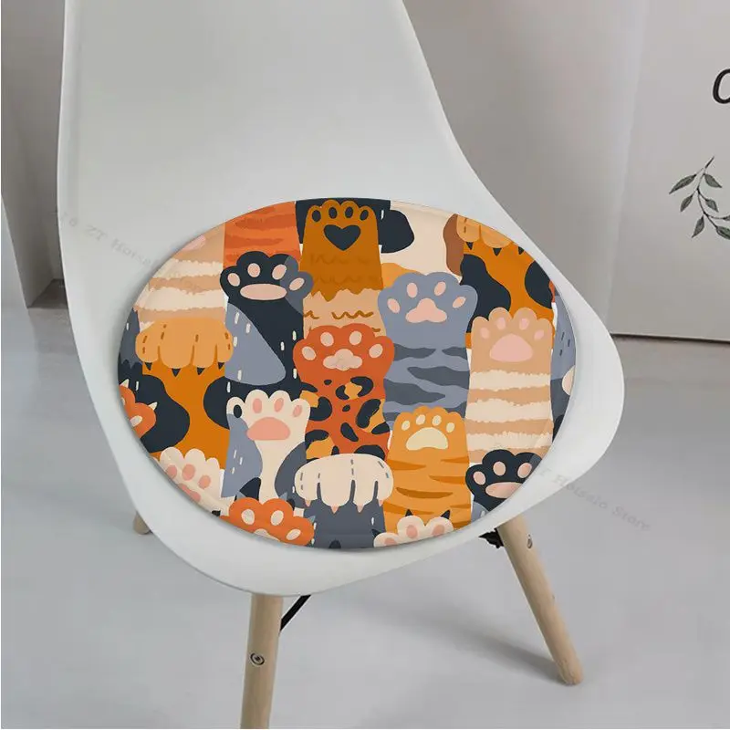 Cartoon Cat European Fabric Cushion Non-slip Living Room Sofa Decor Students Stool Tatami Office Chair Cushions