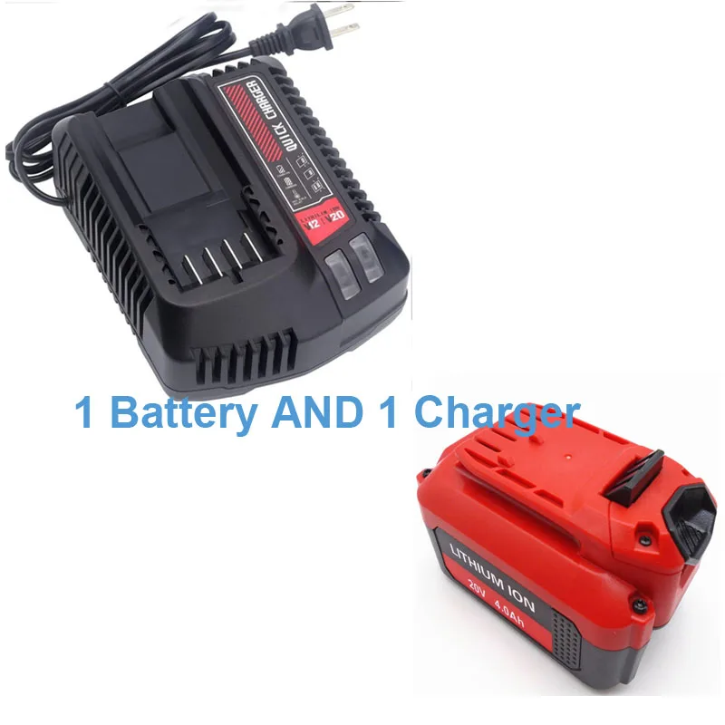 

20V 18V SFMCB204 Lithium High Capacity 4Ah Power Tool Battery and Charger Replacement For Stanley Fatmax SFMCB204-XE