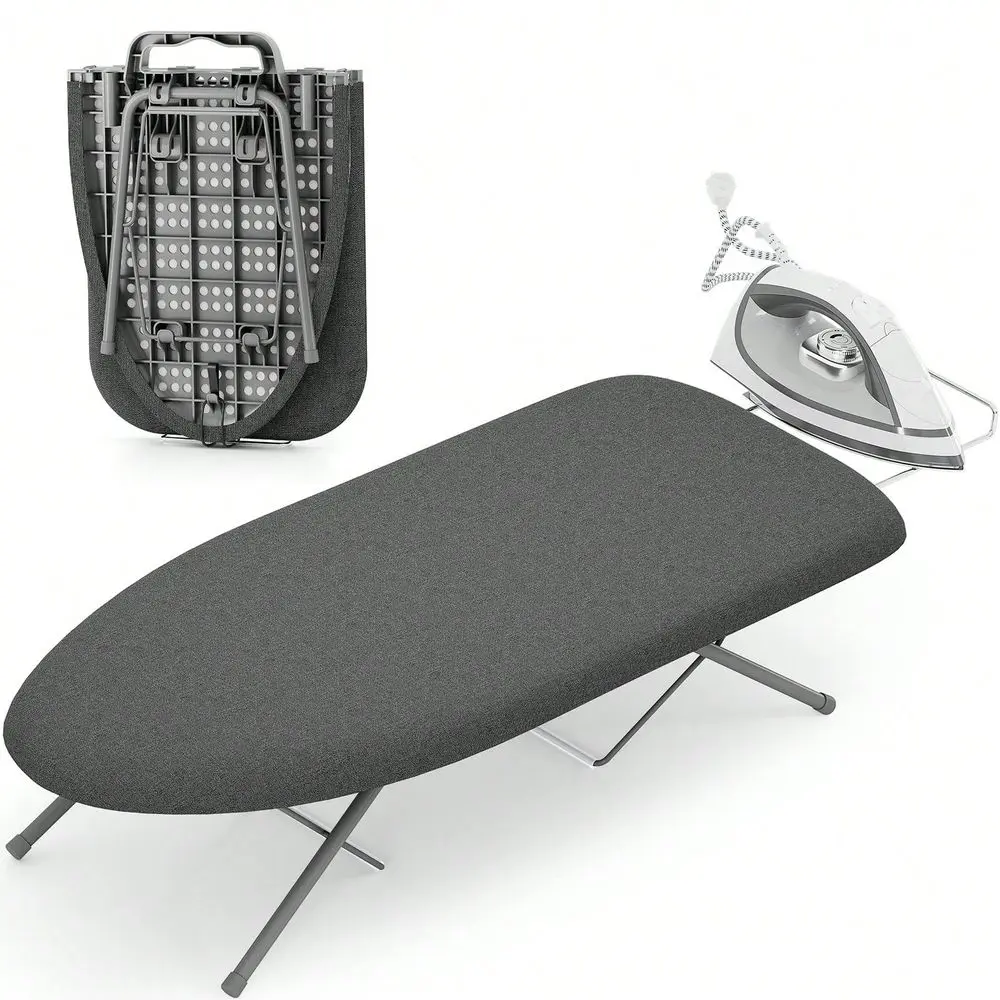 

Tabletop Ironing Board With Iron Rest, Small Ironing Board, Extra Thick Cover, Portable Tabletop Ironing Board With NonSlip Fee