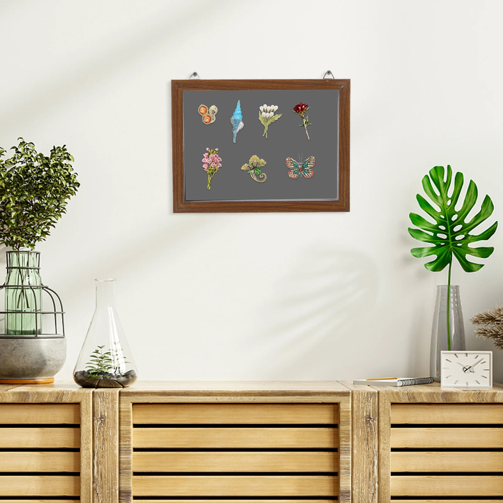 

Velvet Badge Display Box Brooch Collection Case With Clear Window Medal Organizer Cabinet Wood Grain Frame Enthusiast Rock