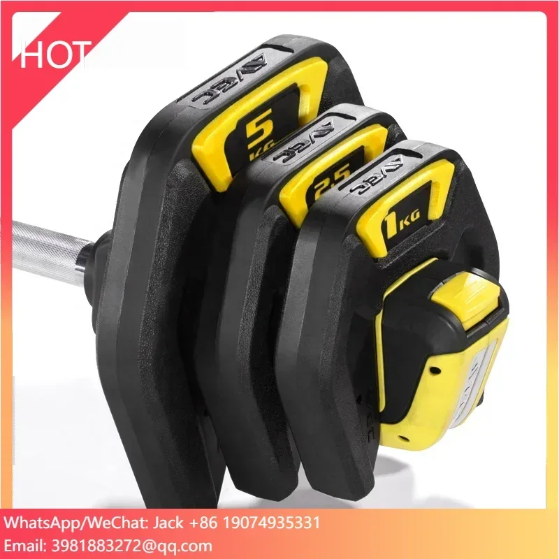 Custom Sale Weight Plates 20kg Body Fixed Grip Weightlifting Adjustable Barbell Set Bar