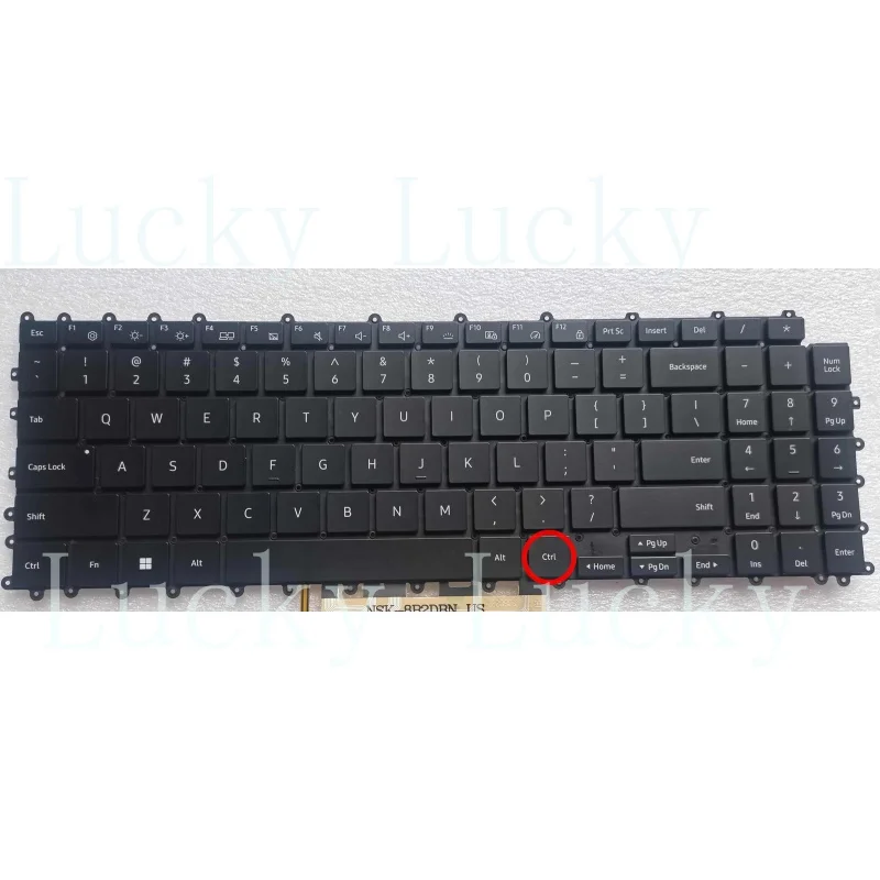 f  f  f New for Samsung Galaxy NP960XGL NP960XGL-XG1US US keyboard backlit Ctrl key