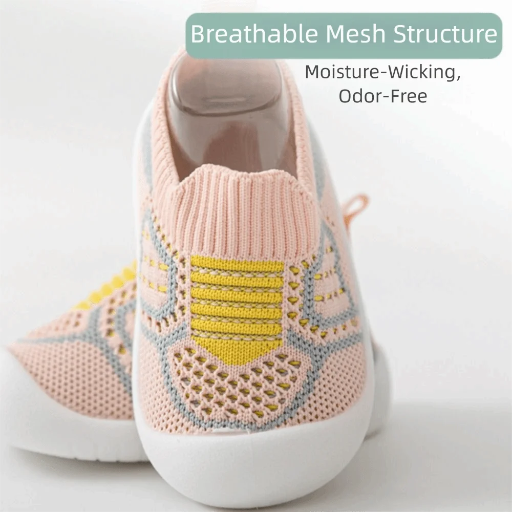 Scarpe da bambino in rete traspirante con design a rete Fondo antiscivolo Suola morbida Scarpe da bambino antiscivolo Tessuto traspirante leggero