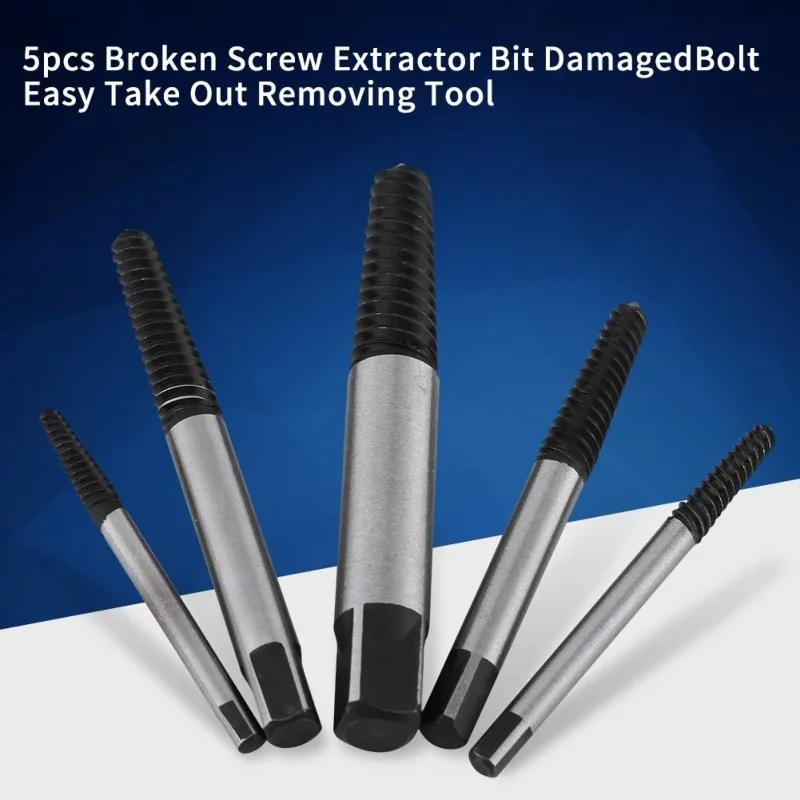 【CHRISTMAS 】Bolt Extractor Set 5Pcs High-Quality High-Carbon Steel Tools For Effortless Removal Of Damaged Bolts For Home Repair