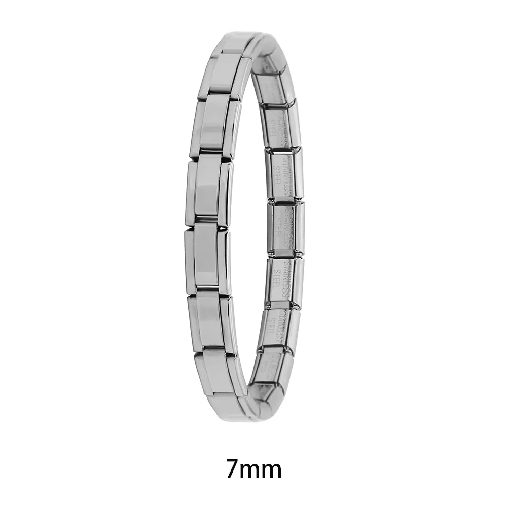 Hapiship Neue frauen Schmuck 9mm Breite Itanlian Elastische Charm Armband Mode Edelstahl Armreif ST-