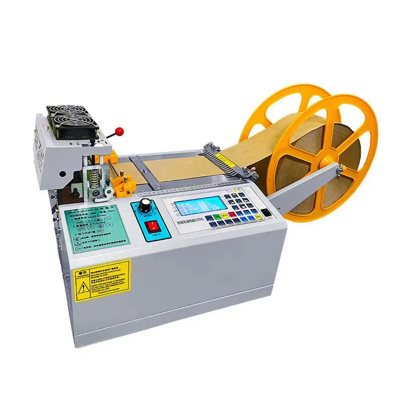 Automatic Computer Cloth Tape Cutting Machine Hot and Cold Knife Magic Sticker Tube Zipper Heat Shrink Cutter Cutting Machine