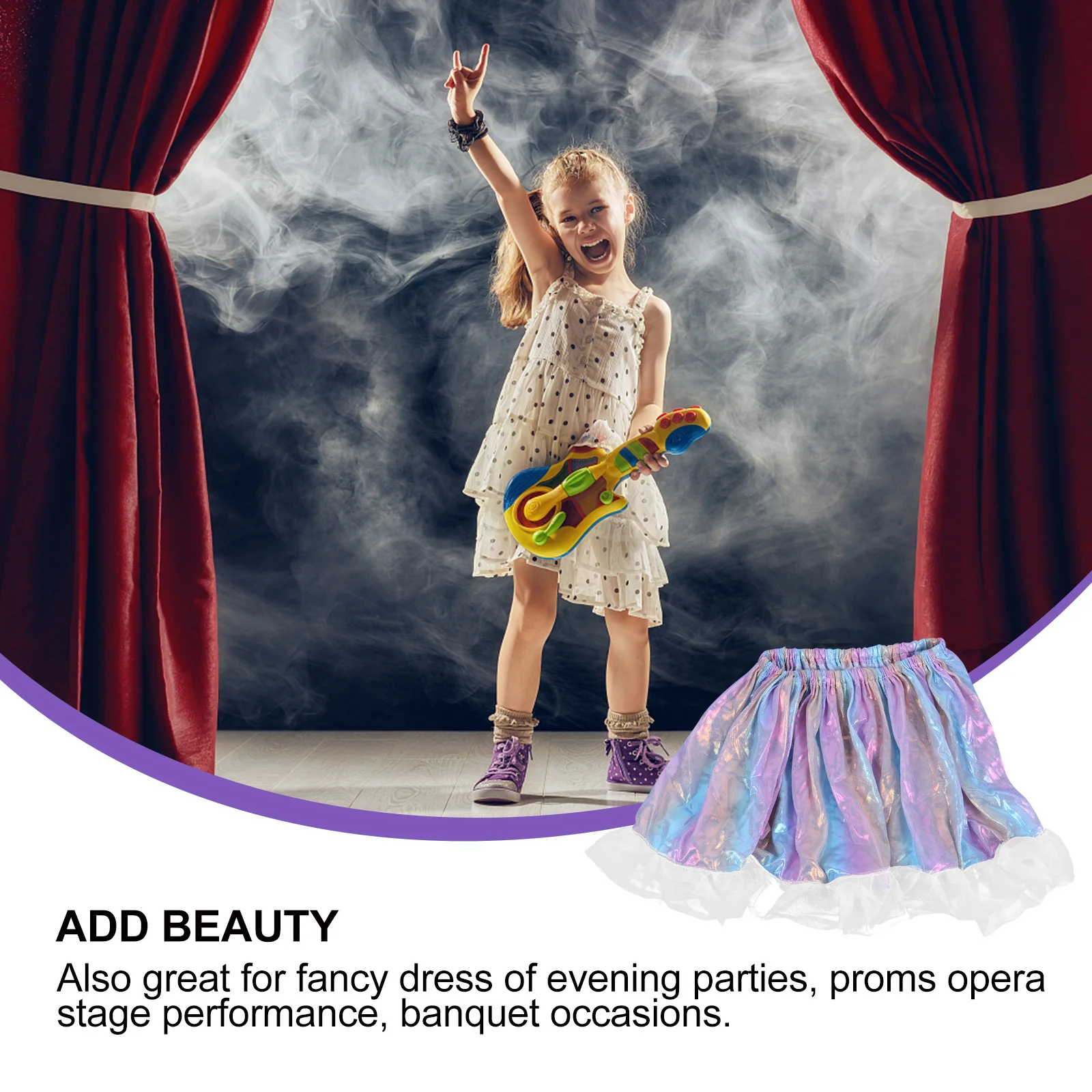 ชุดปีกนางฟ้าสำหรับเด็ก 1 ชุด พร้อมไม้กายสิทธิ์ กระโปรง และอุปกรณ์เสริม เหมาะสำหรับงานแฟนซี ปาร์ตี้ และการแสดงบนเวที