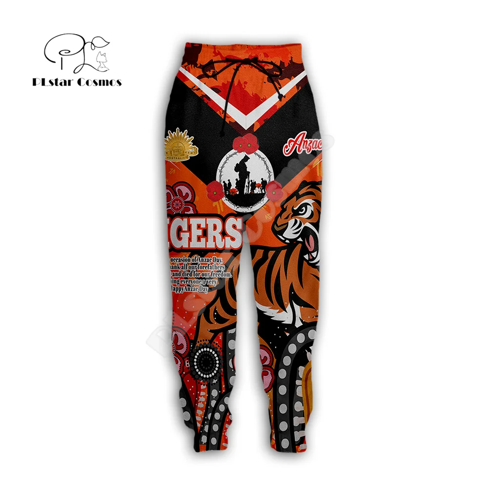 Australia Country Flag Aboriginal Animal Tiger Rabbits Colorful Retro 3DPrint Harajuku Casual Jogger Sweatpants Trousers Pants S