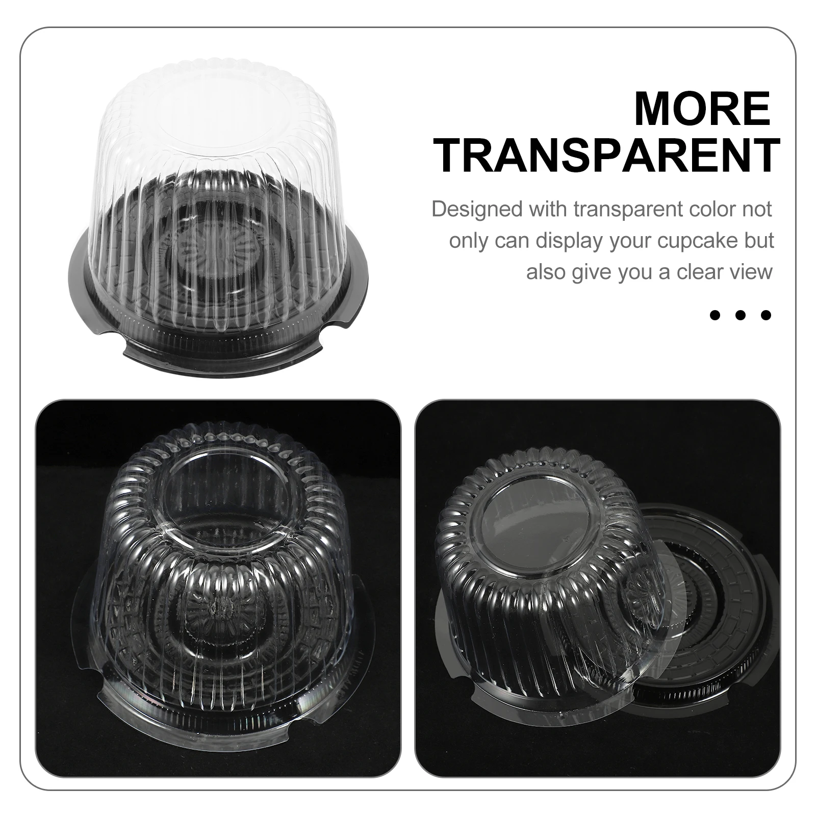 

10 Pcs Cake Cheese Storage Box Dessert Containers with Lids for Bracket Baking Plastic Disposable Carriers Transport