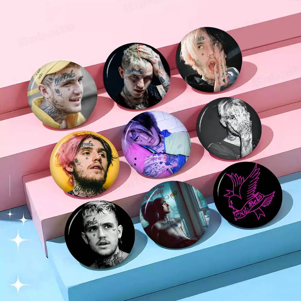 L-Lil Peep 58mm Cute Series Pins Funny Badge Interesting Cartoon Animals Brooches Backpack Clothes Gift Accessory