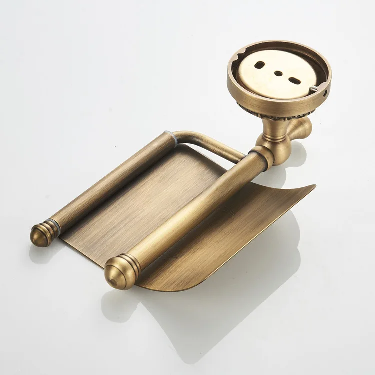 Bathroom Copper Hardware Pendant European Retro Tissue Box Roll Paper Holder Toilet Paper Box
