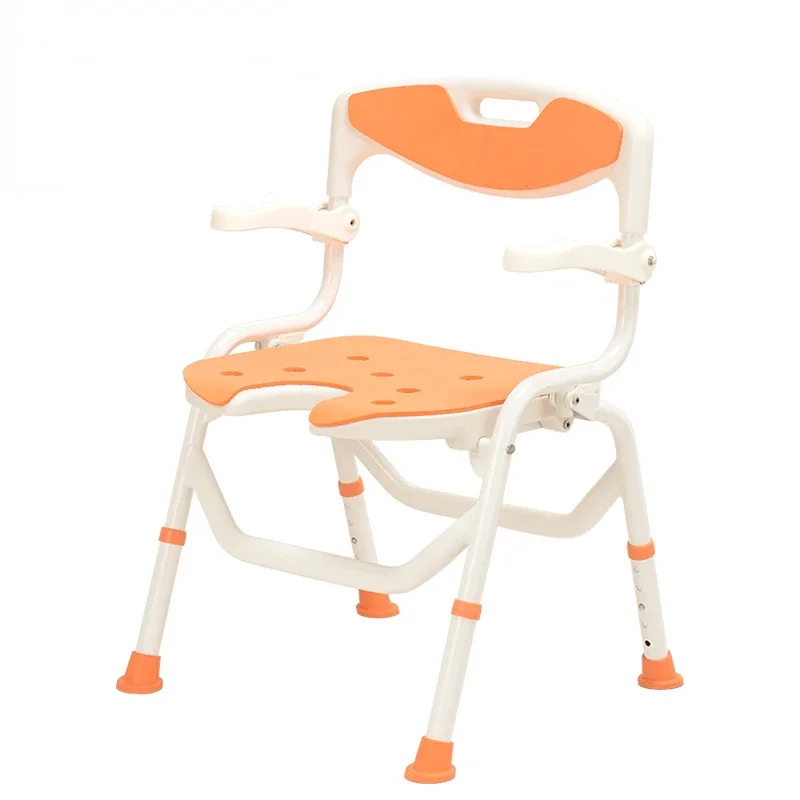 Easy-Fold Shower Chair - Aluminum Alloy Armrests,Secure Seat for Seniors, Safe and Stable Bathing Stool for Elderly and Disabled