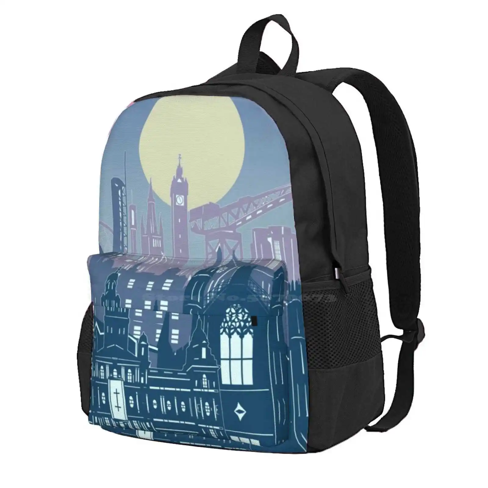 Glasgow Skyline Hot Sale Schoolbag Backpack Fashion Bags Glasgow Scotland Glasgow Skyline Glasgow City Skyline Glasgow