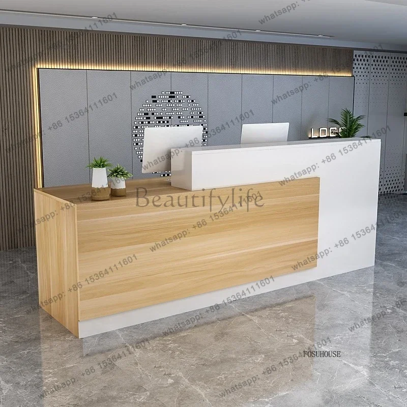 

Bar Cashier Counter Company Reception Desks Commercial Beauty Salon Reception Desk Convenience Store Consultation Counter DD