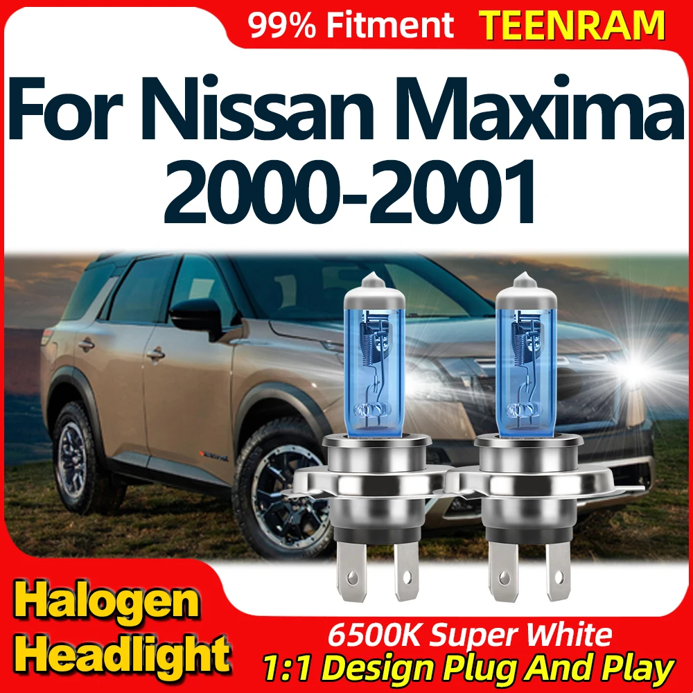 

100W Car Xenon Halogen Headlight 6500K Super White Auto Headlamps Bulbs 12V 24V Plug And Play For Nissan Maxima 2000 2001