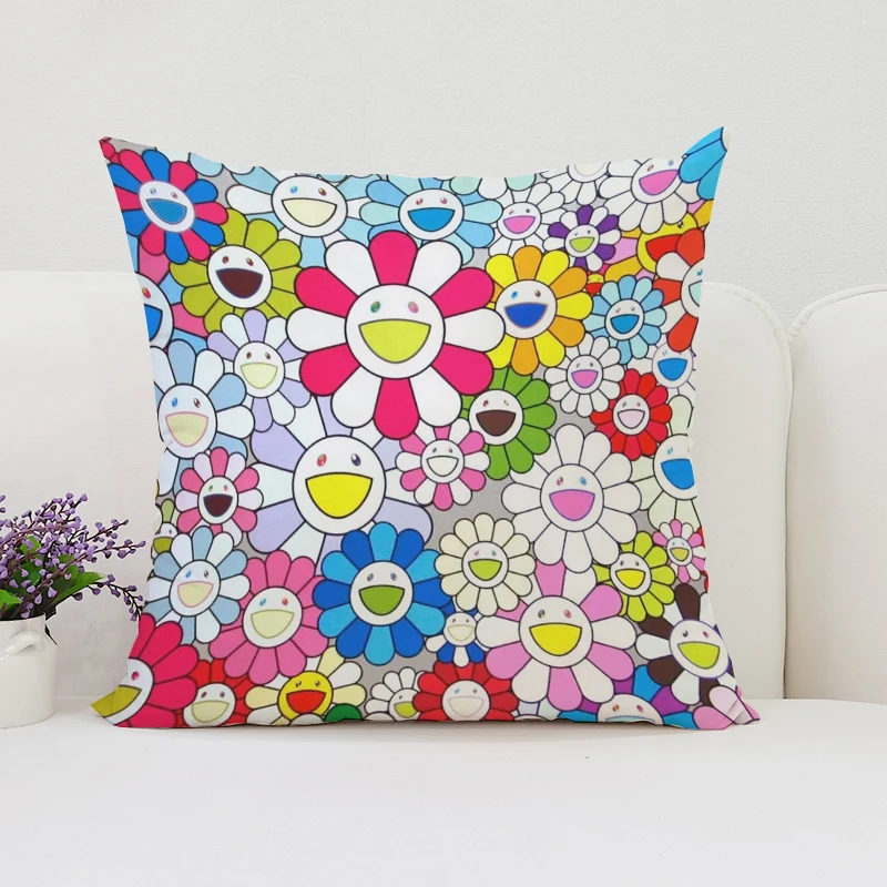 45x45 Cushion Cover for Pillow Covers Decorative Luxury M-Murakami T-Takashi Pillowcase 40x40 Cover for Living Room Cushions