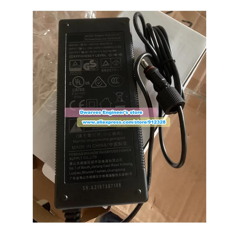 GM152-360430-D AC Adapter 36V 4.3A 154.8W Power Supply 5.5x2.5mm