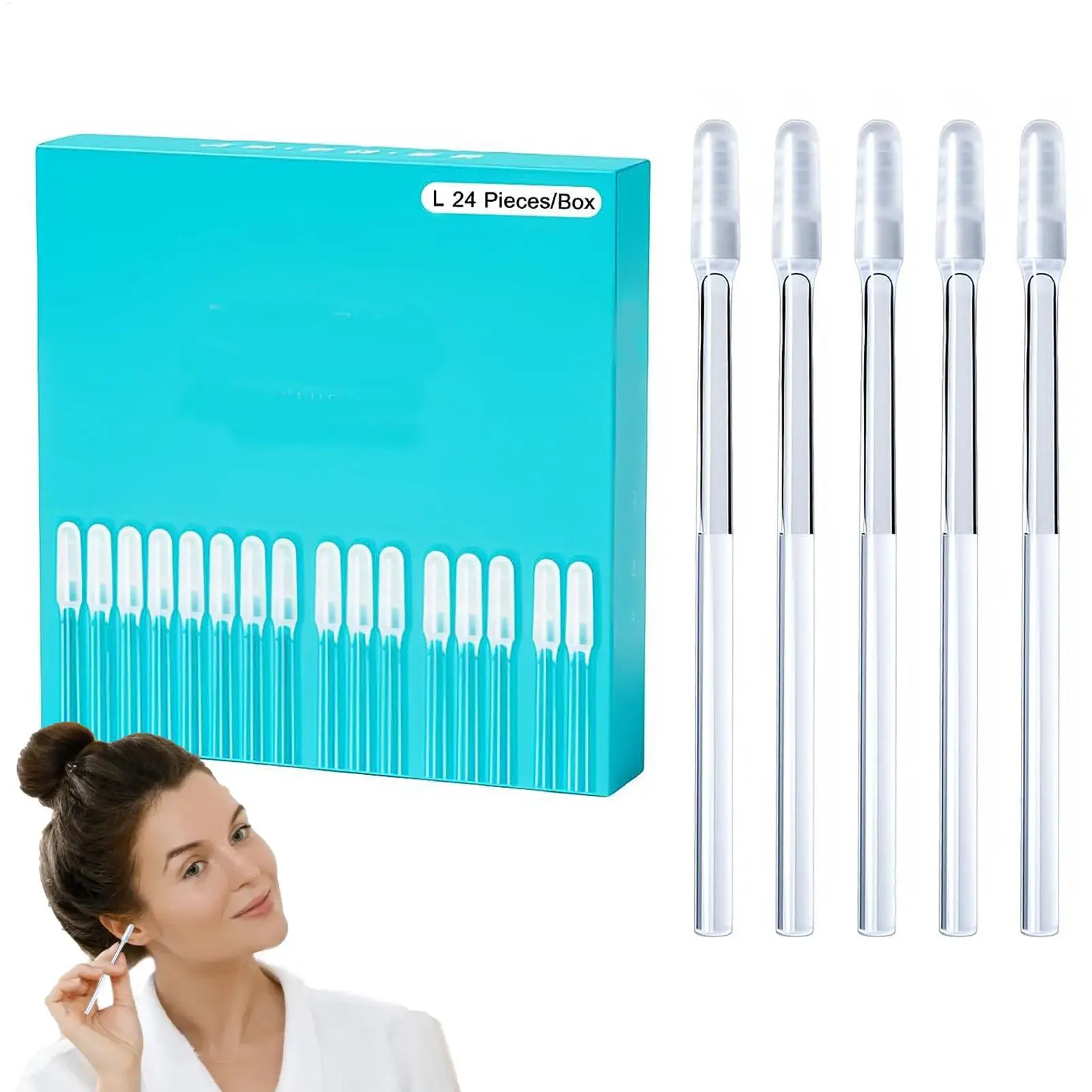 Herramienta Espiral para Limpiar Oídos, Limpiador de Cera Suave que No Daña el Oído, Cuchara para Extraer Cera, Hisopos de Algodón Seguros para la Limpieza del Oído