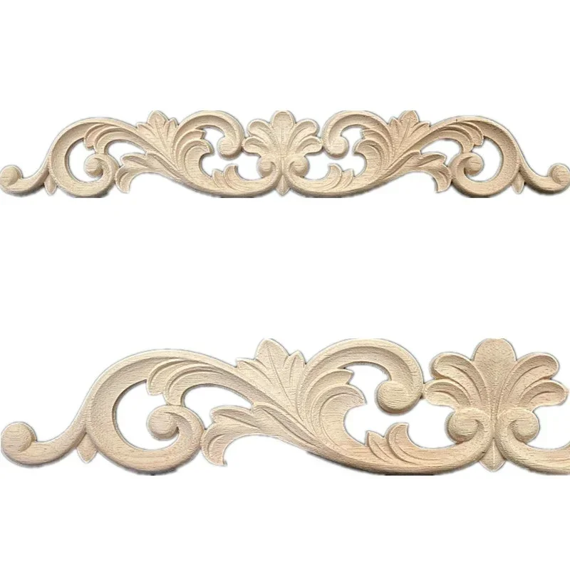 30-51CM Wholesale Exquisite Classic Rubber Wood Carved Applique Retro Furniture Craft Decor Vintage Home Decoration Accessories