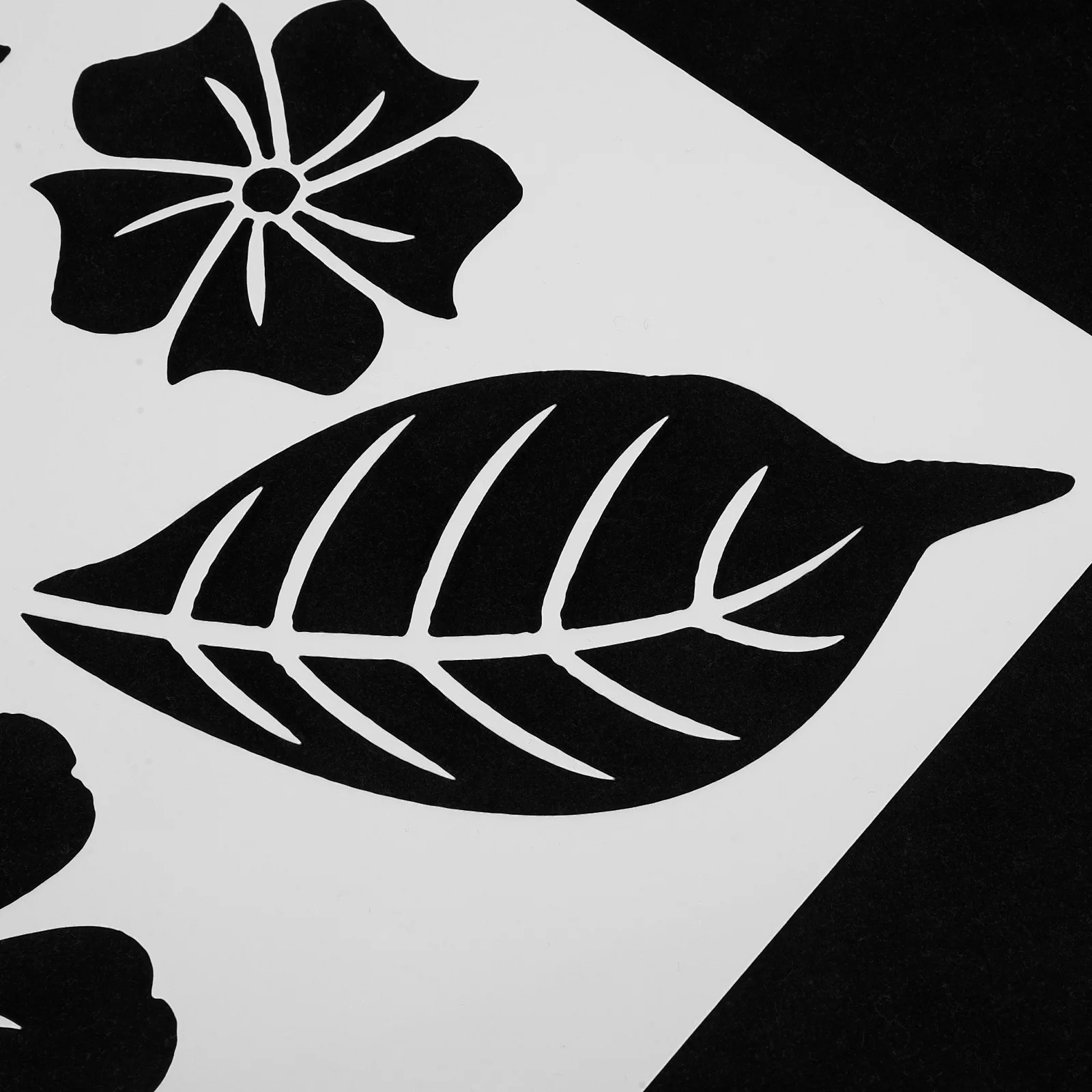 

9pcs Tropical Leaf Stencils Reusable Pet Material Soft Safe For Wall Art Painting Diy Crafts Decorative Stencils Flower Drawing
