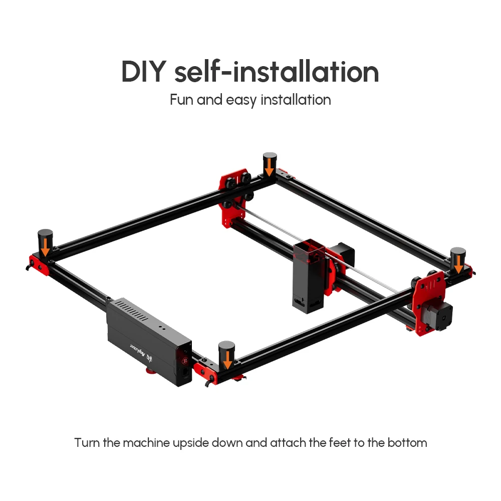 Imagem -06 - Algolaser Woodworking Gravador Cortador Máquina Raiser Feets Alpha Delta Faça Você Mesmo Kit Tools Upgrade Acessórios Pcs Grupo 105 Centímetros 21 Centímetros