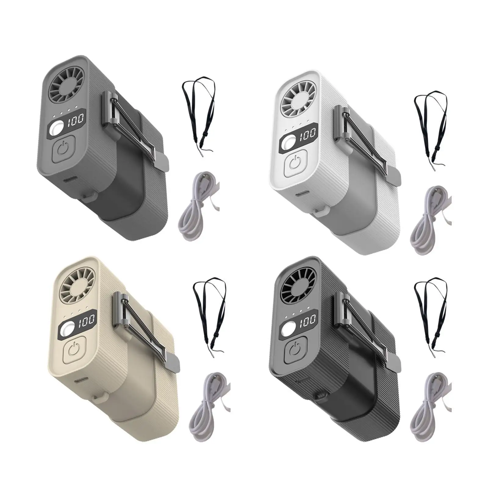 Ventilatore in vita Potente ventilatore personale ricaricabile tramite USB Ventilatore portatile tascabile portatile per zaino in spalla Trekking Escursionismo Arrampicata Campeggio