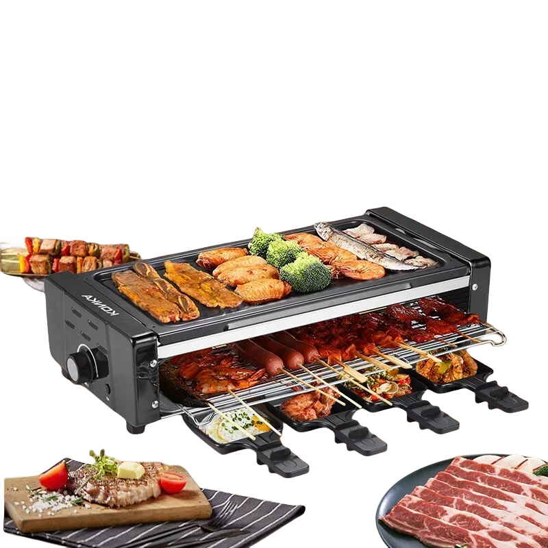 KONKA Home Electric Grill and Griddle Combo for Smoke-free BBQ Experience Electric Bbq Electric Grill Indoor Grill 220V