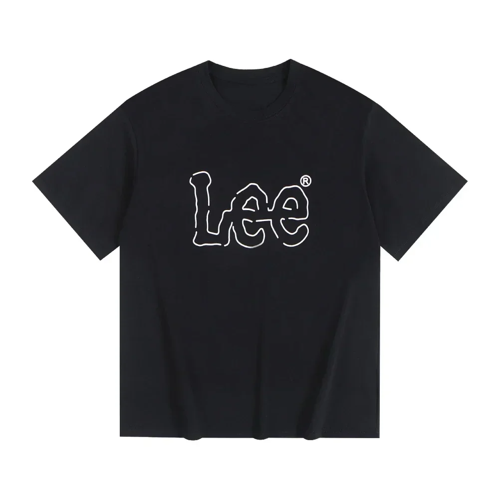 

Men's and Women's Short-sleeved T-shirts, Pure Cotton, Luxurious, High Quality, Lee Print, Brand, Summer
