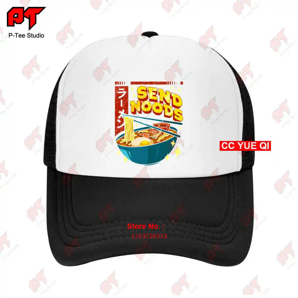 Ramen Kawaii Send Noods Pun Anime Gamer Baseball Caps Truck Cap XTQG