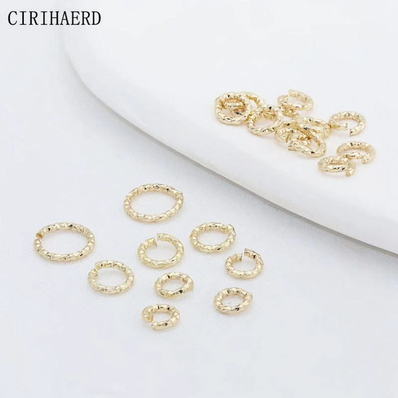 Supplies For Jewelry Round Split Ring Connectors 14K/18K Gold Plated Brass Metal Open Jump Rings DIY Jewelry Making Accessories