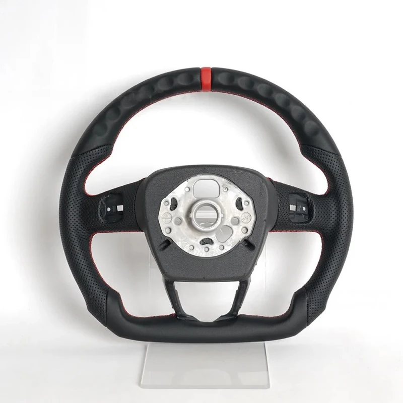 Custom Perforated Leather Performance Sport Steering Wheel With O'clock Mark Fit Q5 SQ5 Q3 SQ3 2018-2021 Interior Mod Parts