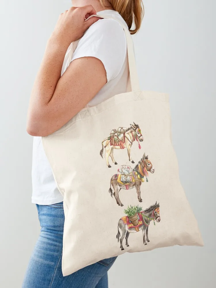 

Nepalese Donkeys Tote Bag shopper bag woman shopper bag women canvas Canvas for women custom bags