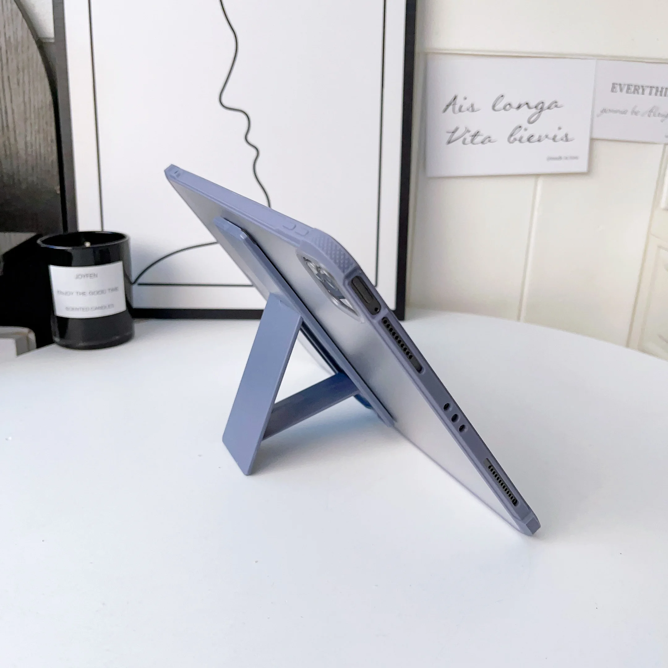 Полупрозрачный чехол-подставка для iPad Pro 2024 13 11 12,9 Чехлы Air 4 5 6 7 8 9 10 поколения 10,2 10,9 дюймов Mini Kickstand Cover