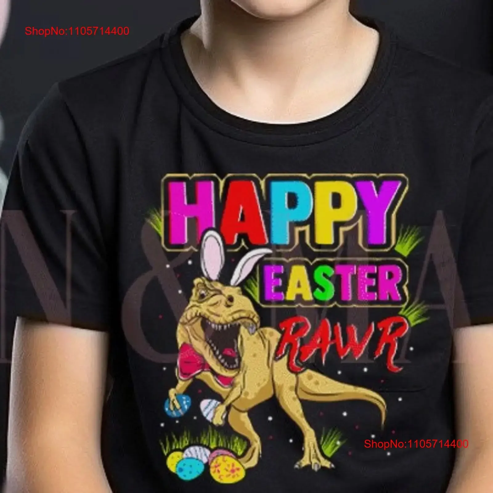 Dinosaur Easter T Shirt Bunny Basket s Kids Egg Hunt Boys vintage Washed Slightly Top For Everyday Wear designer clothes