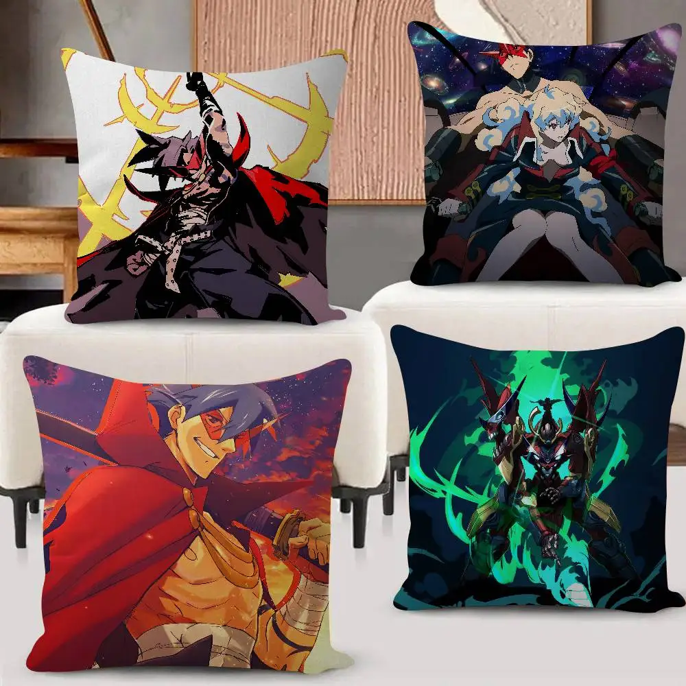 Anime G-Gurren Lagann Pillow Case For Sofa Decor Car Office Room Printing Cushion Cover Decorations And Protector