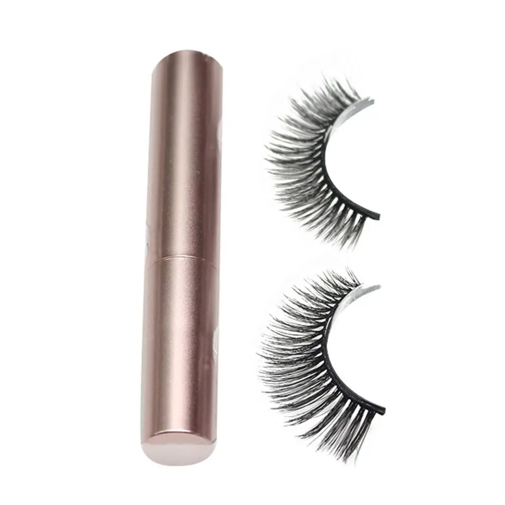 Magnetische falsche Wimpern Mode Frauen natürliche Faux magnetische Wimpern Schönheit Make-up magnetisch mit Werkzeugen Kleber Nerz m9z4