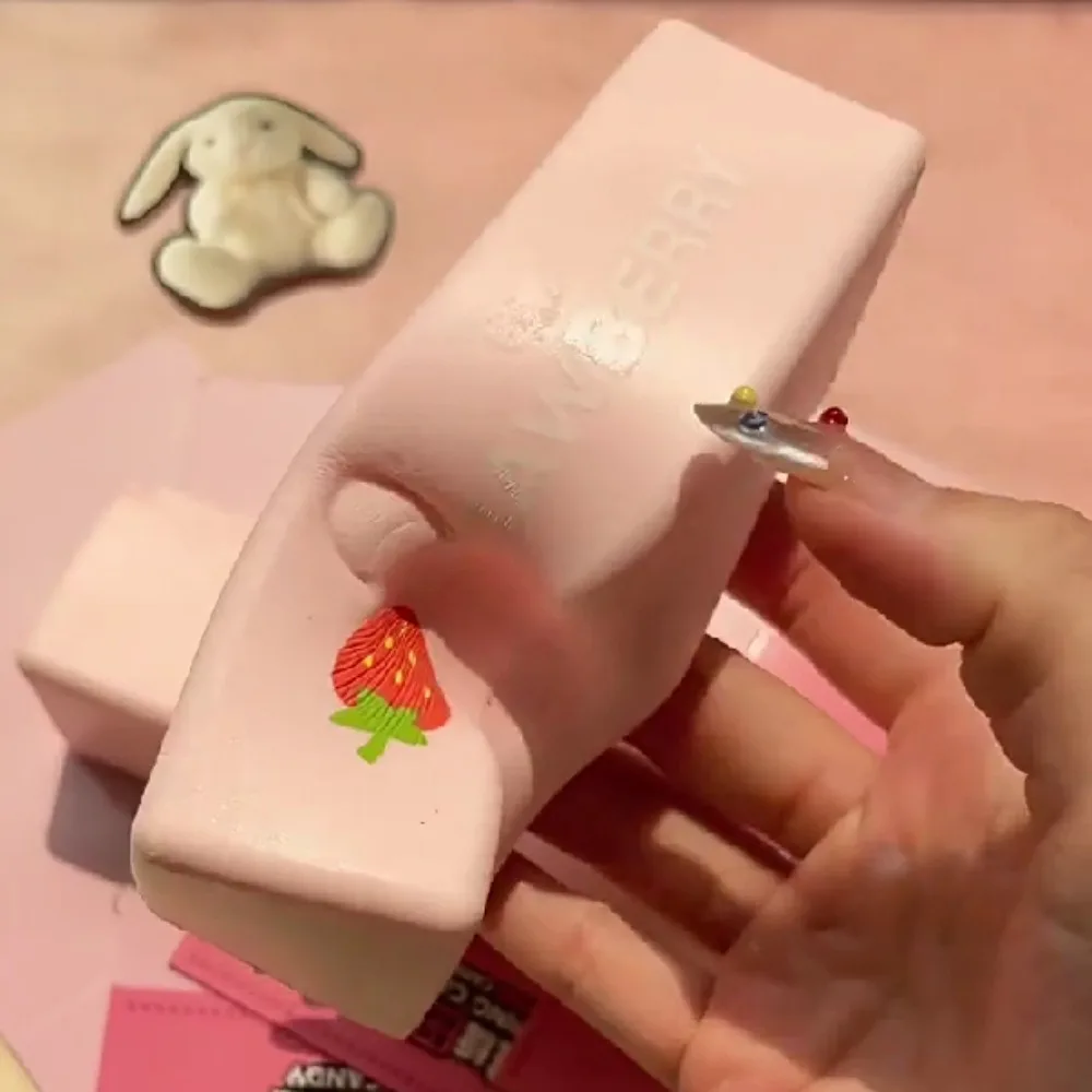 Squishy morango & espuma de chocolate brinquedo de apertar alívio do estresse lento subindo sensorial fidget para ansiedade tdah autismo presentes para crianças