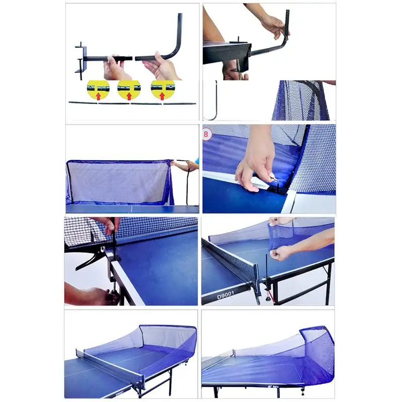 Red de captura de pelotas de tenis de mesa portátil, Organizador Profesional de Colector de Bolas de Ping Pong, red de servicio de práctica