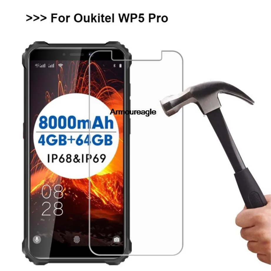 9h protective glass film explosion-proof glass guard on for oukitelwp5 pro tempered glass oukite wp5 pro 5.5 screen protector