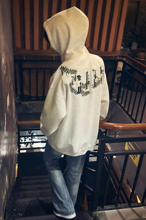 

Vintage Embroidery Hoodies Men Women's Clothes Streetwear Hoodie Hooded Shirt Fashion Oversized Top Daily Sweatshirts