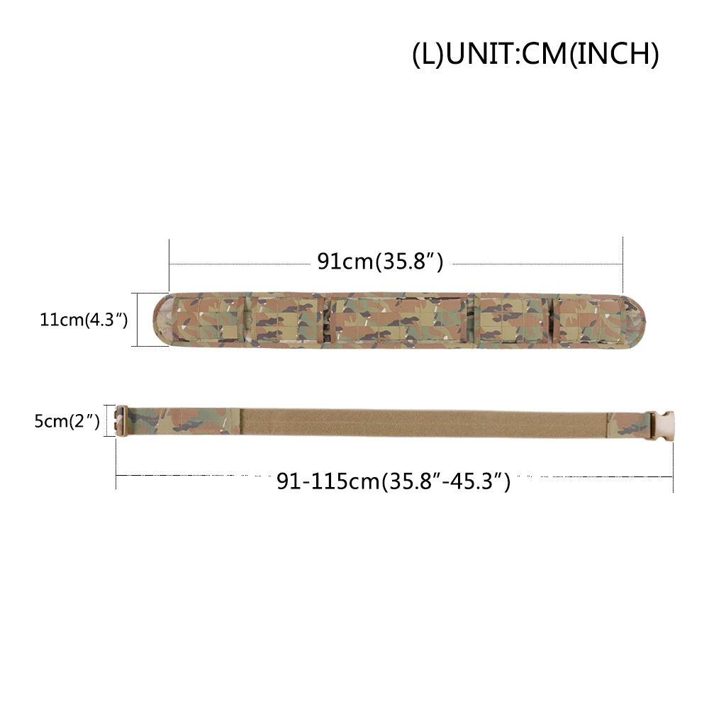 Cinturón Táctico ELITE SPANKER MOLLE con Almohadilla para Caza - imagen 5