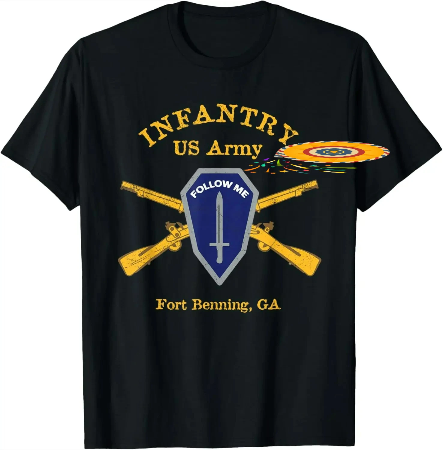 US Army Infantry Fort Benning GA T-Shirt 100% Cotton O-Neck Short Sleeve Summer Casual Mens T-shirt Streetwear