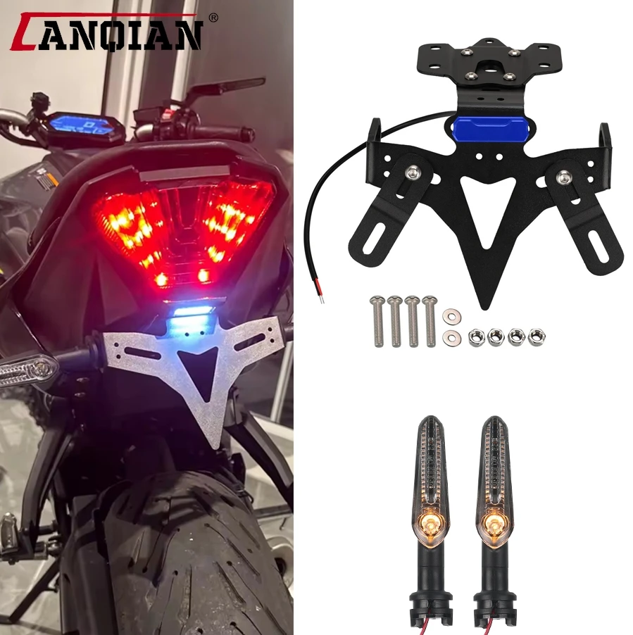 

For Yamaha MT-07 MT07 2013-2023 2024 2025 FZ 07 FZ-07 2018 Motorcycle License Plate Holder Fender Eliminator Bracket Accessories