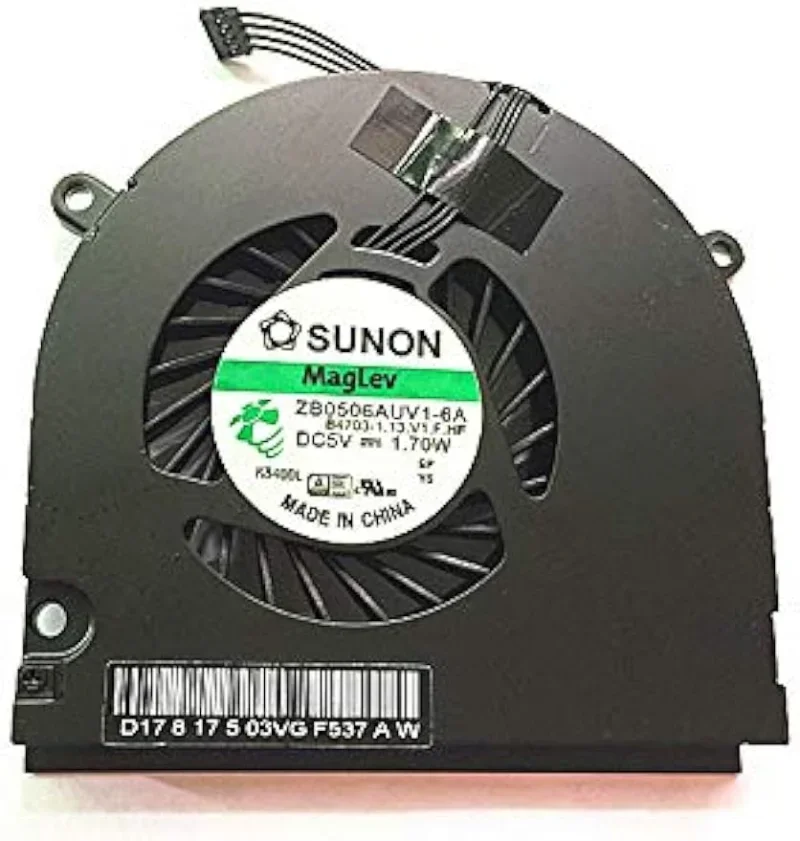 Substituição do Ventilador de Resfriamento da CPU para MacBook Pro A1278 A1280 A1342 2008-2012, Peça N° 922-8620