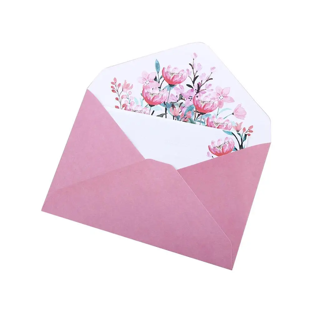 Materiale scolastico Ufficio Letter Pad Invito Festa di compleanno Regalo Carta da lettere Carta Biglietto d'auguri Busta con fiori