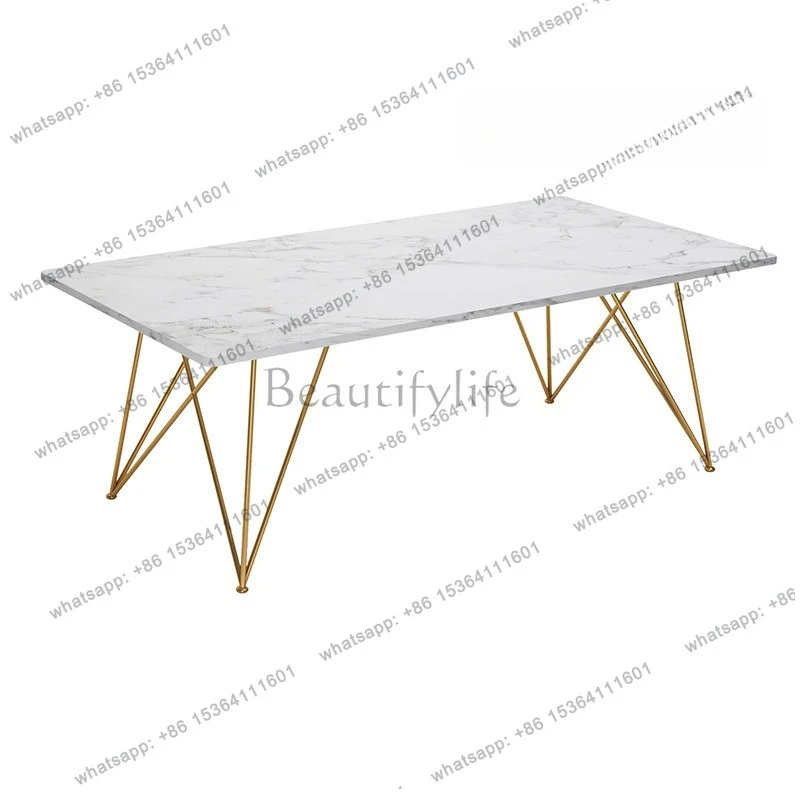 

Nordic marble display table clothing store jewelry wrought iron rectangular table